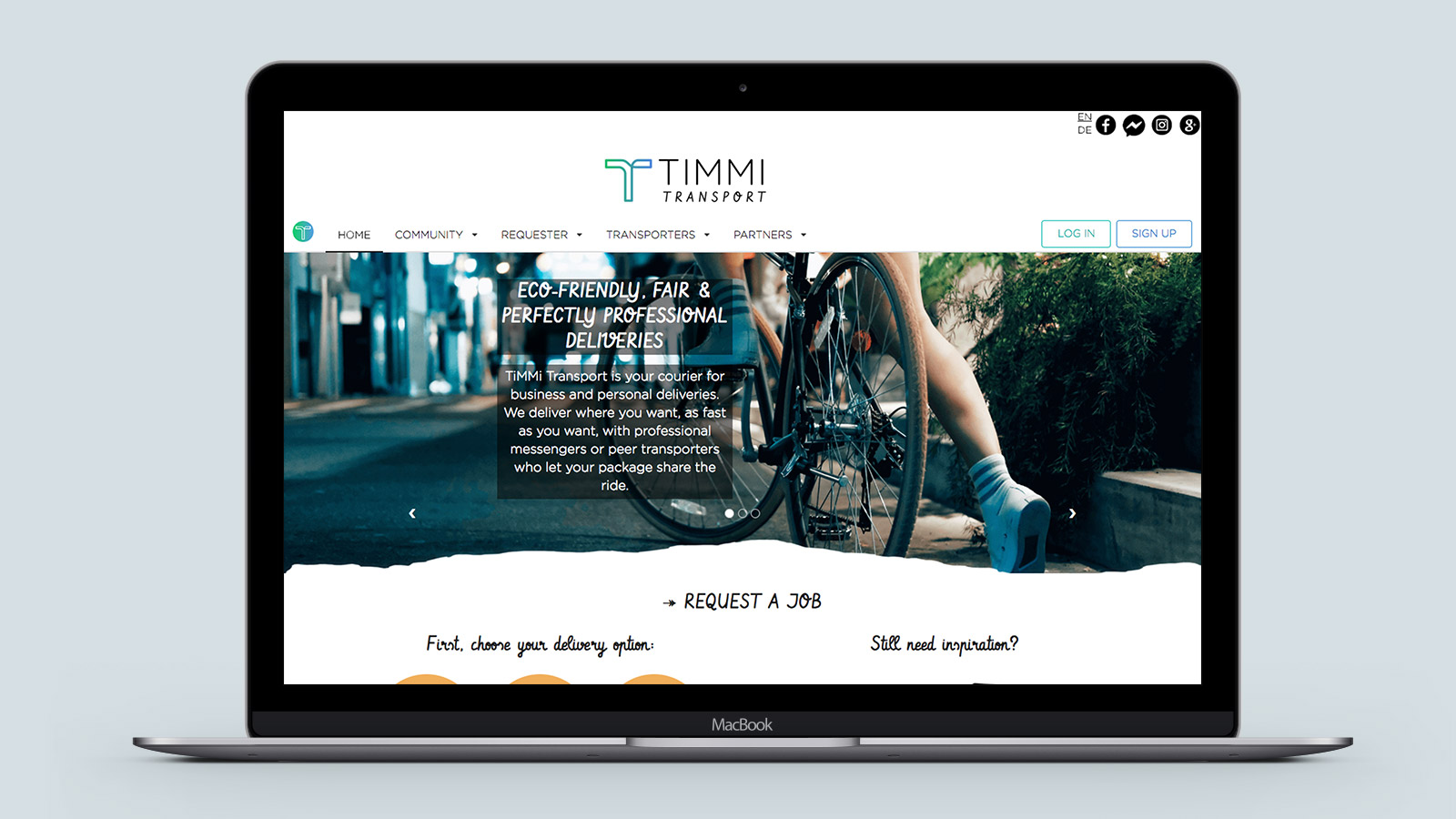 Timmi – Laptop view