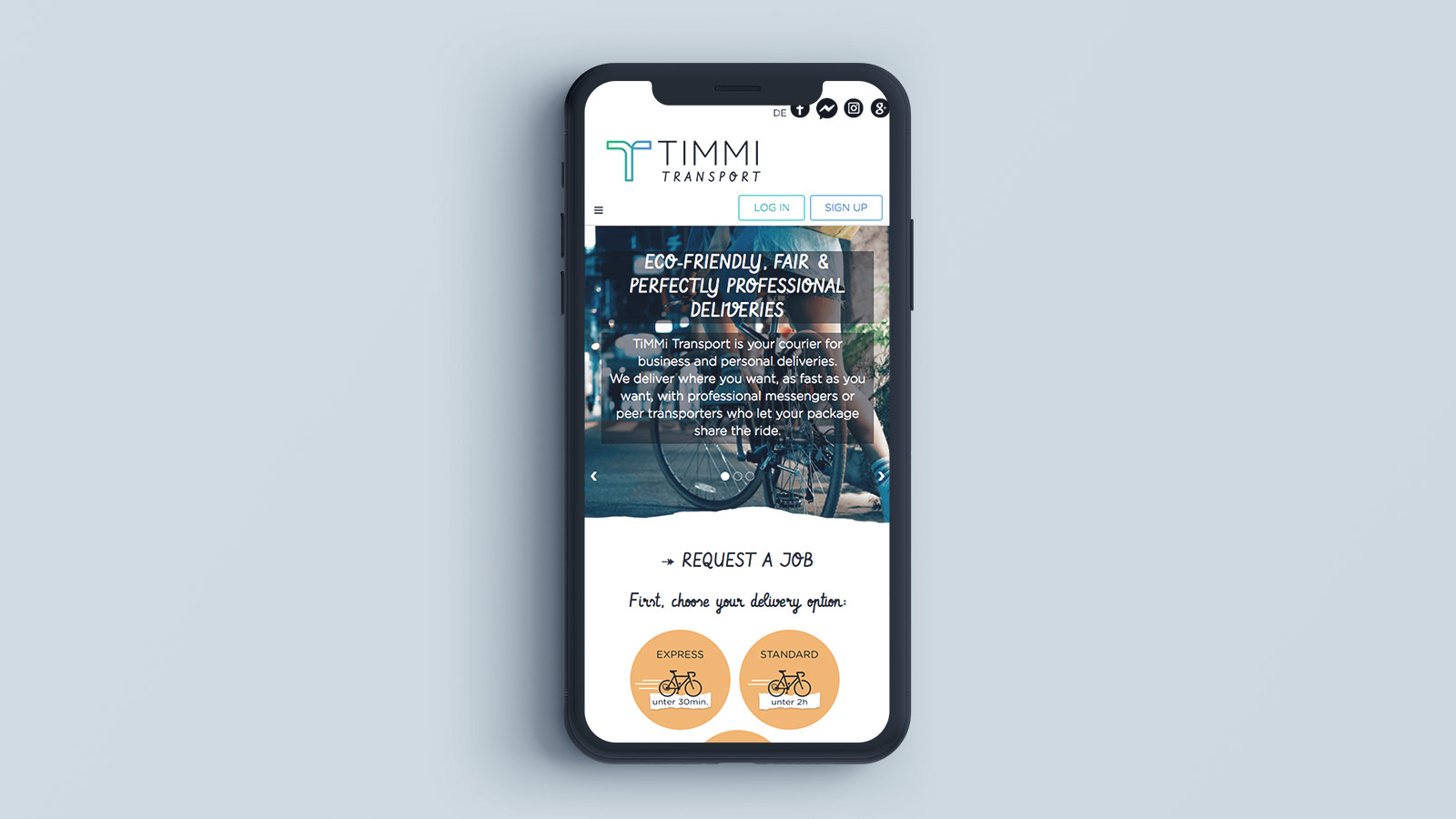 Timmi – Mobile view