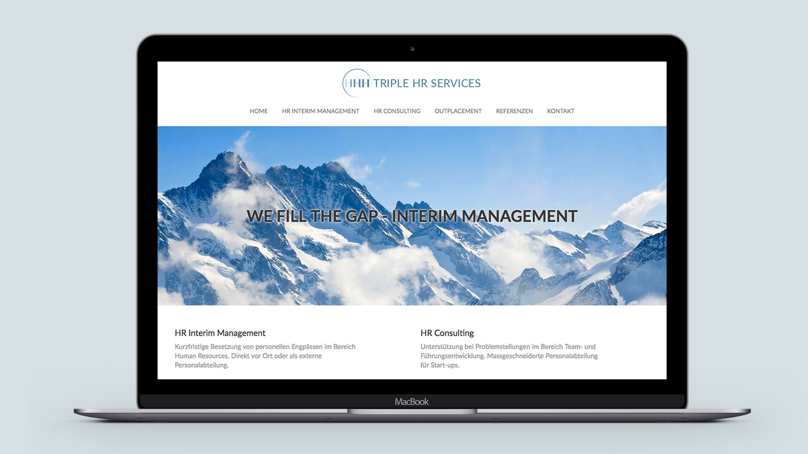 Triple HR Services – Laptop view
