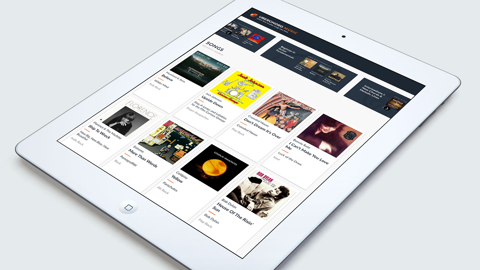 Uberchord – Tablet view